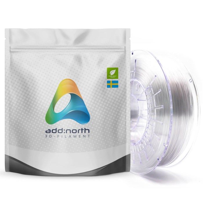 Addnorth PETG-filament för 3D-skrivare 175 mm Transparent