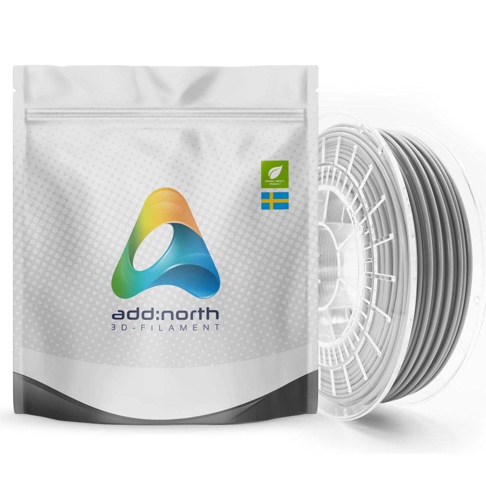 Addnorth PETG-filament for 3D-skrivere 1,75 mm Lysegrå