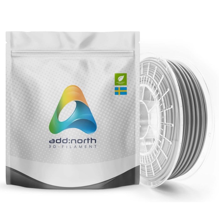 Addnorth E-PLA-filament för 3D-skrivare 1,75 mm Ljusgrå