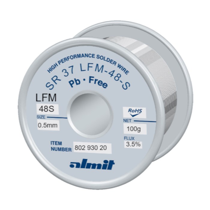 Almit Blyfritt lödtenn 0,5 mm 100 g