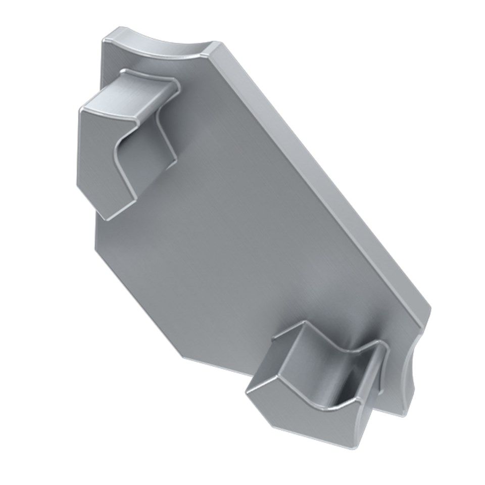 Nextec Endestykke for aluminiumsprofil til hjørnemontering Uten kabelhull