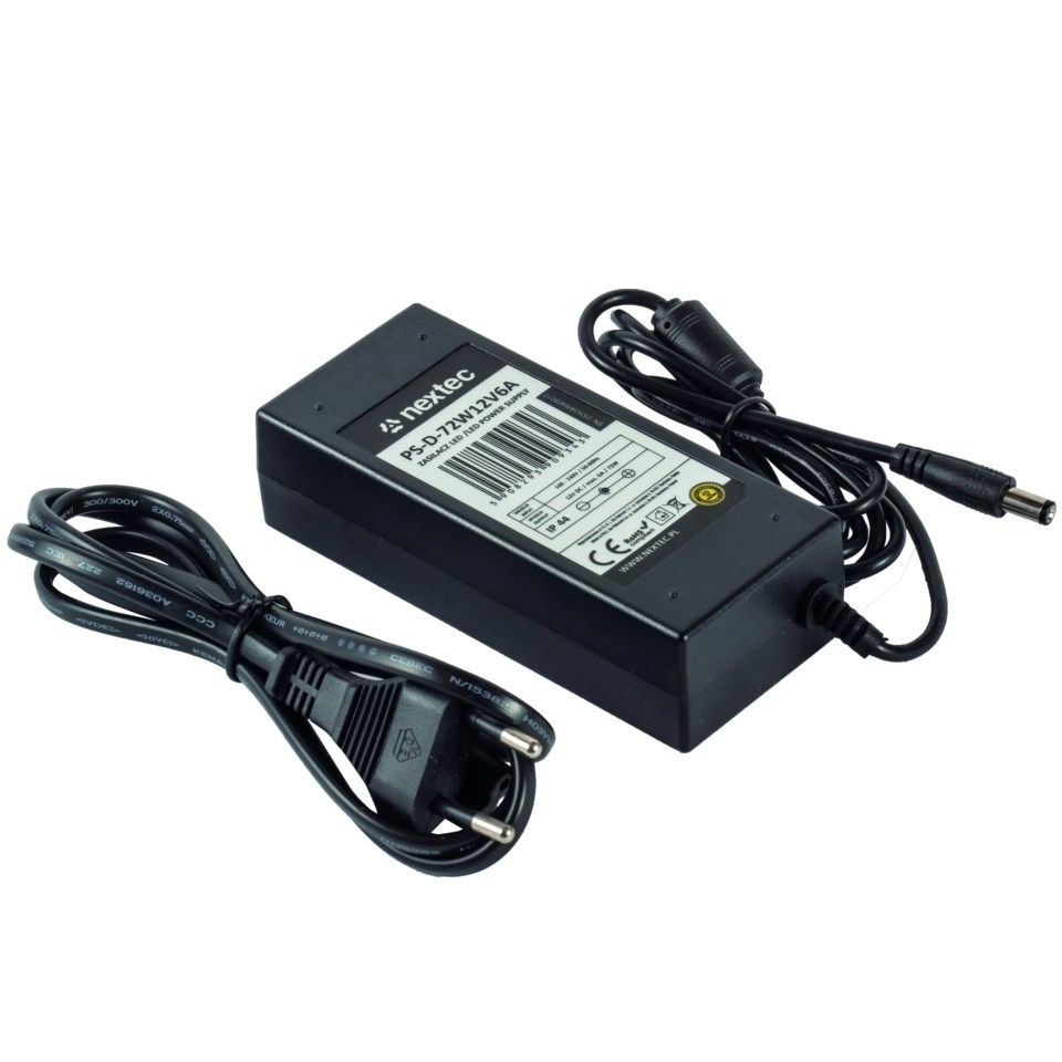 Nextec Strømadapter for LED-list 72 W
