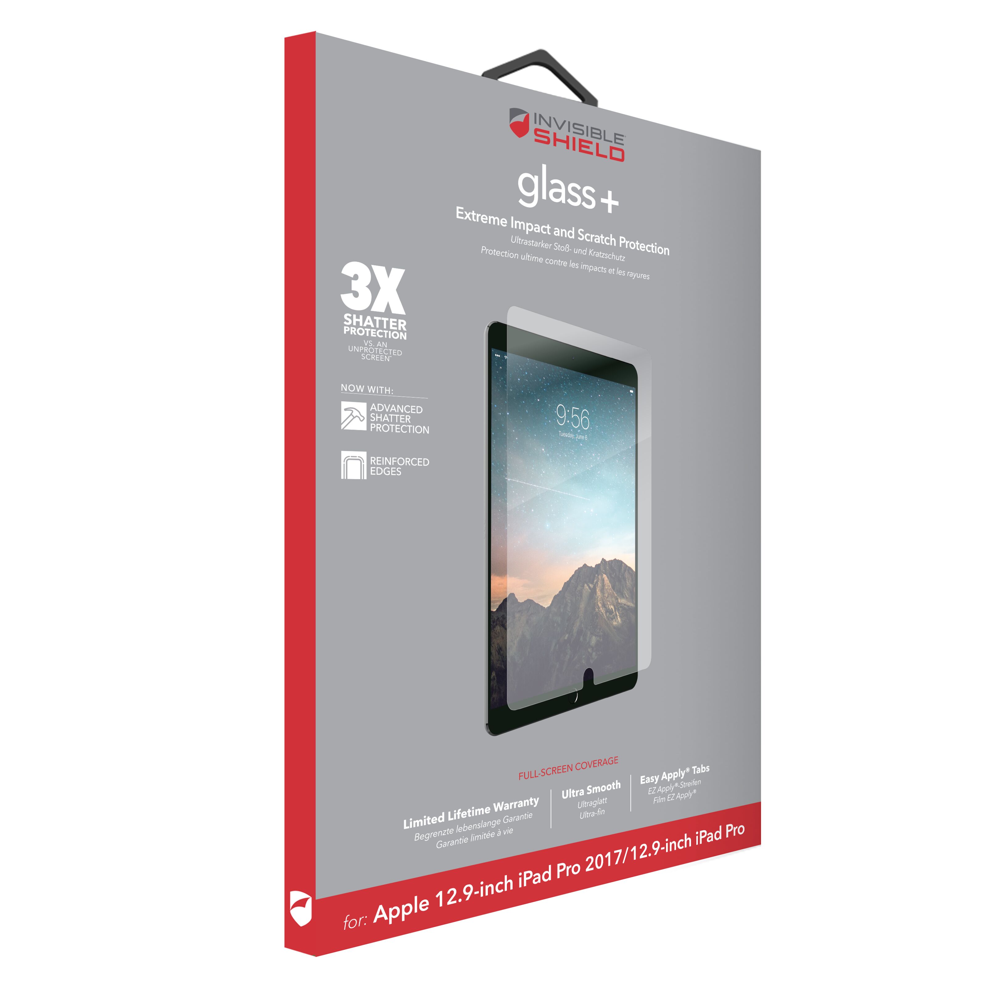 Invisible Shield Glass+ Skjermbeskytter for iPad Pro 12,9” 2018 & 2020