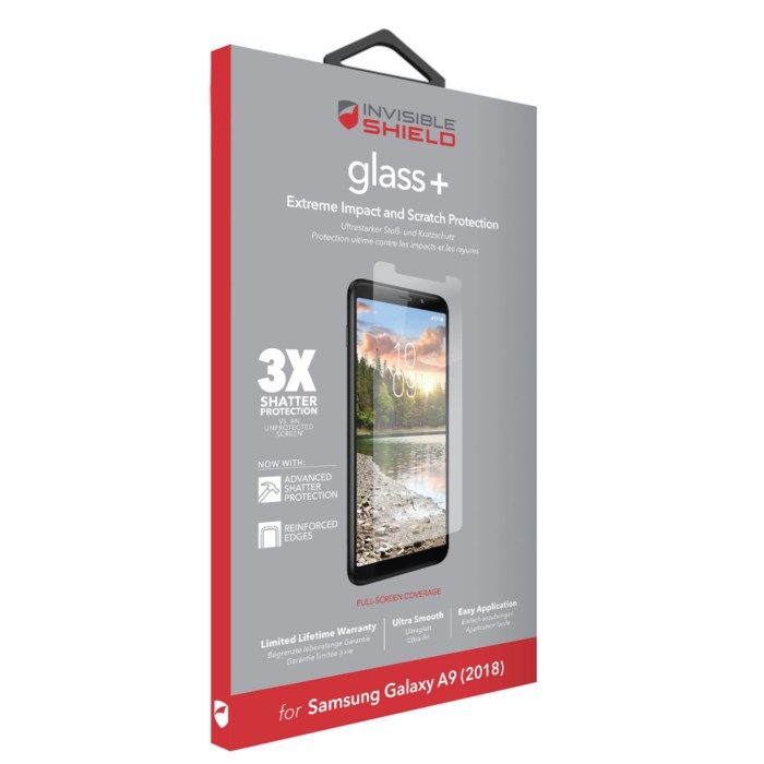 Invisible Shield Glass+ Skärmskydd för Galaxy A9 2018