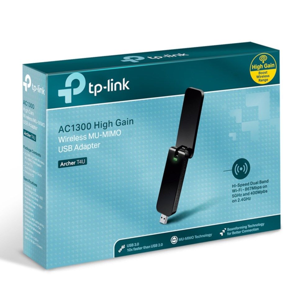 TP-link Archer T4U Trådløst USB-nettverkskort 867 Mb/s