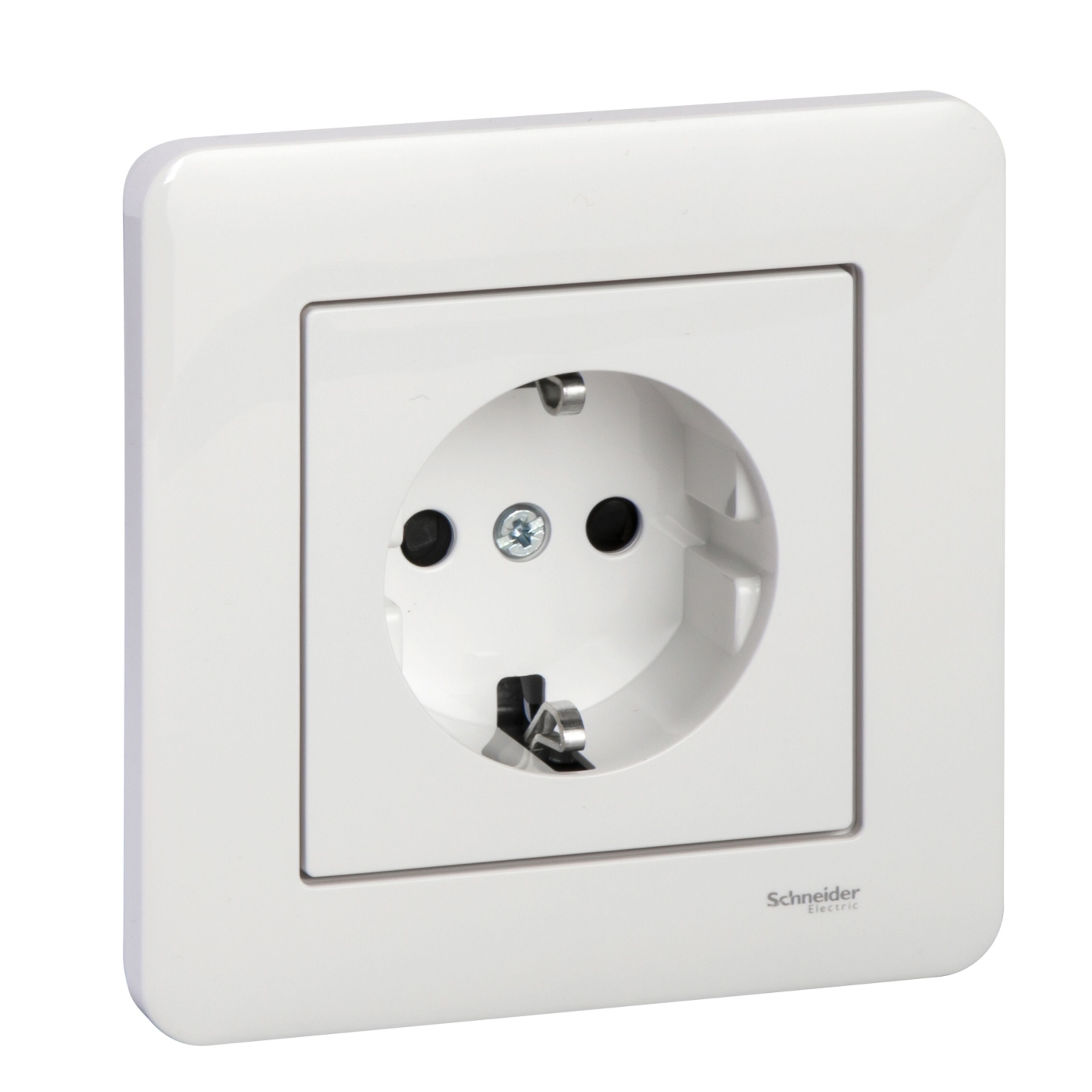 Schneider Electric Exxact Jordet stikkontakt 1-veis – Innfelt