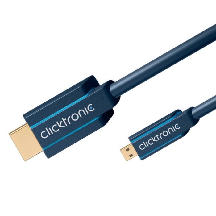 Clicktronic Micro-HDMI-kabel High Speed 5 m