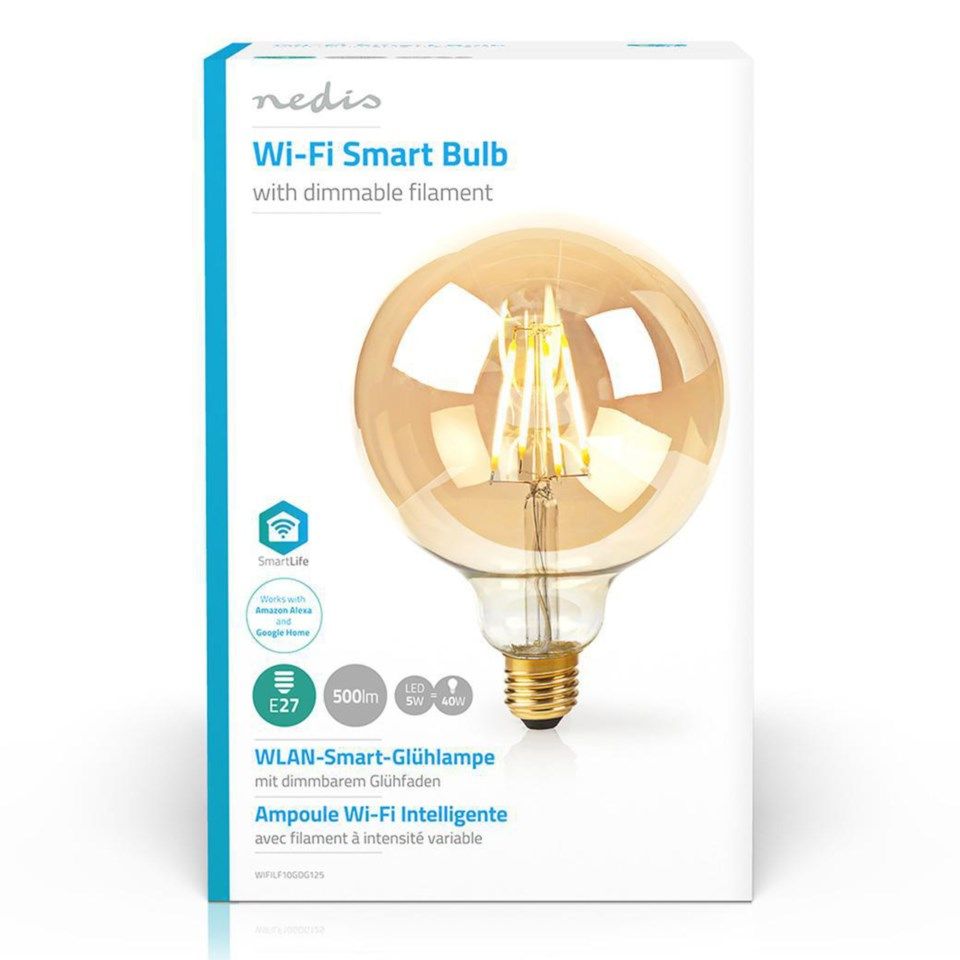 Nedis Smartlife Amber Smart LED-filamentpære Glob E27 500 lm
