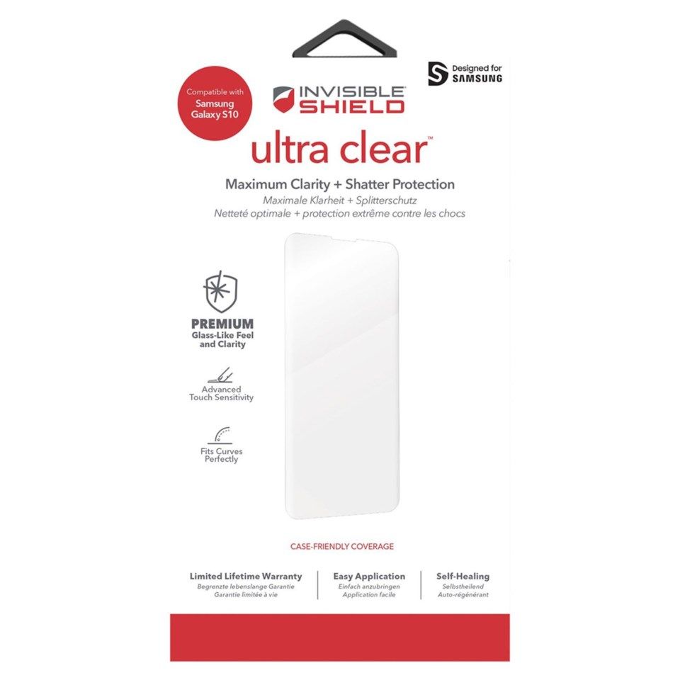 Invisible Shield Ultra Clear Skjermbeskytter for Galaxy S10