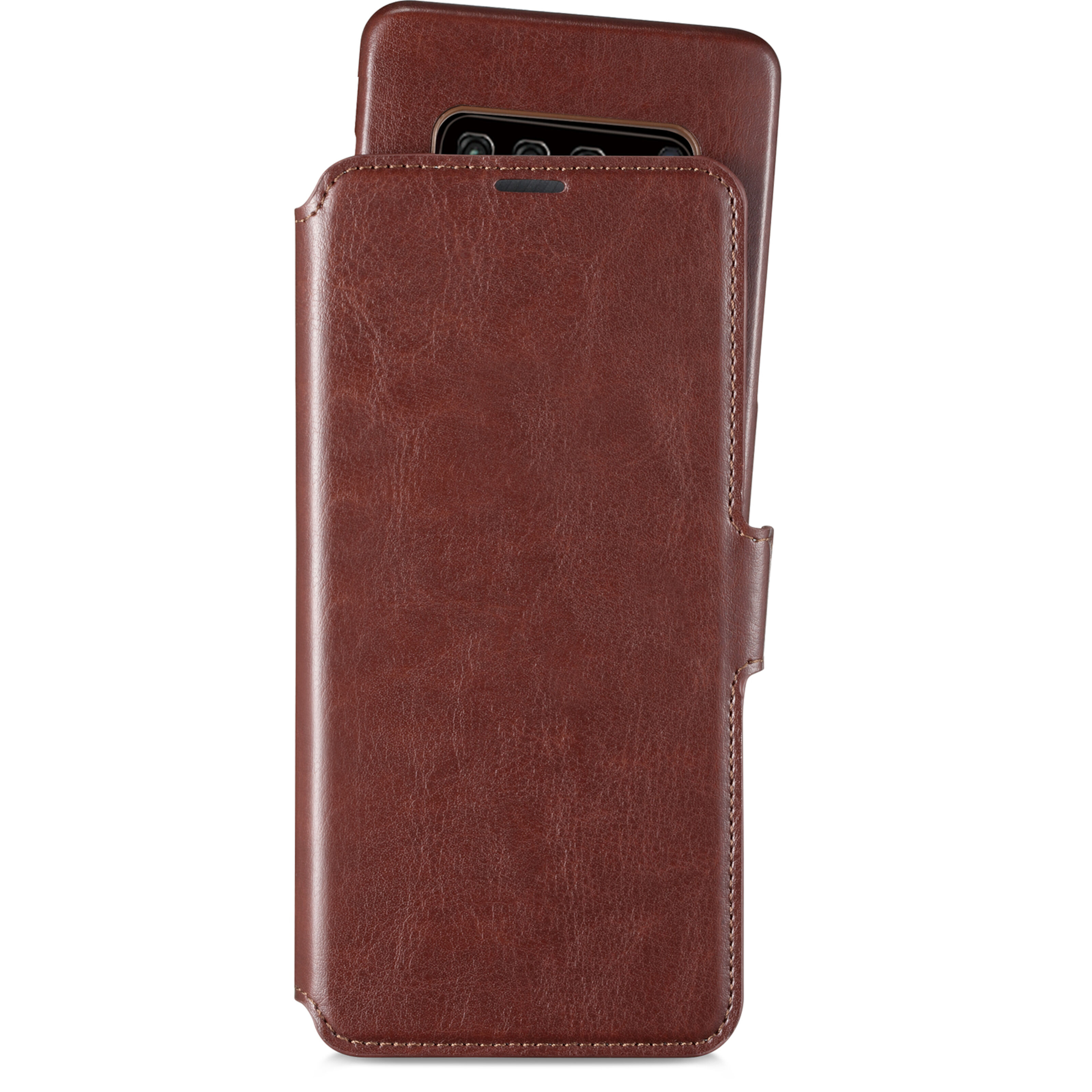 Magnetisk mobilplånbok för Galaxy S10 Plus Brun