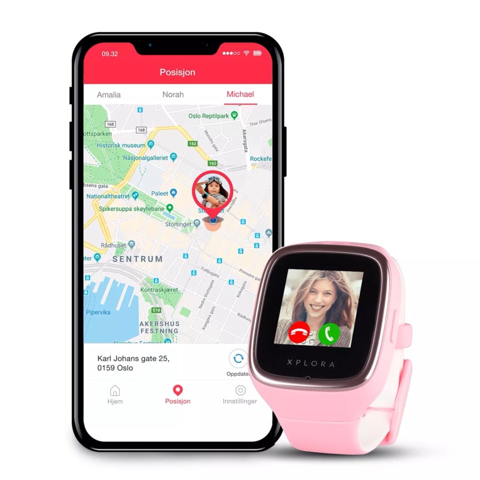 Xplora 3S GPS-klocka och telefon för barn Rosa