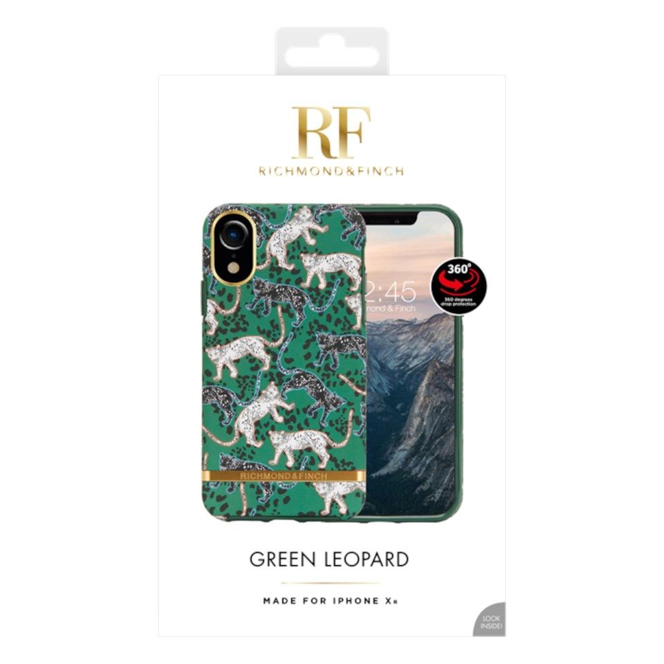 Richmond & Finch Freedom Case Mobildeksel for iPhone Xr Green Leopard