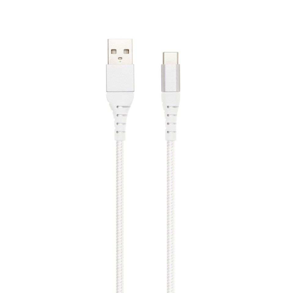 Linocell Premium USB-C till USB 2.0 Pro Kabel med bøyebeskyttelse Hvit 1 m