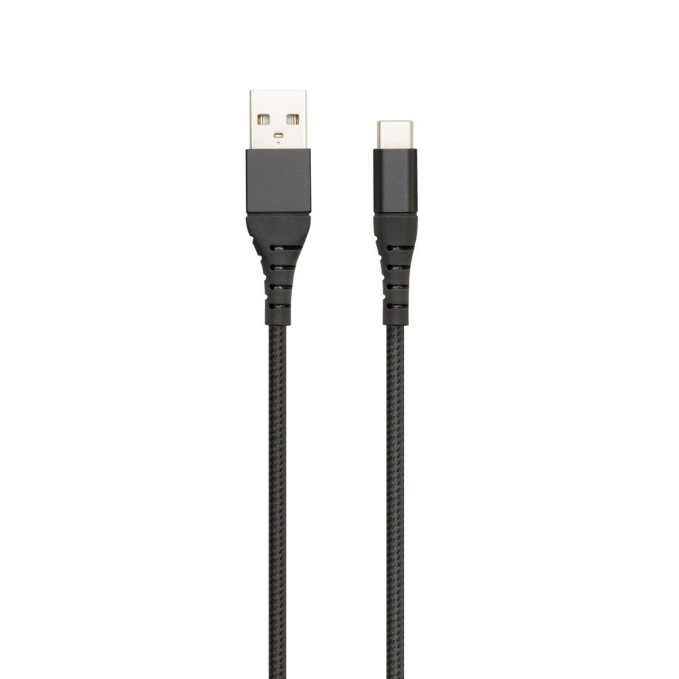Linocell Premium USB-C till USB 2.0 Pro Kabel med bøyebeskyttelse Svart 2 m