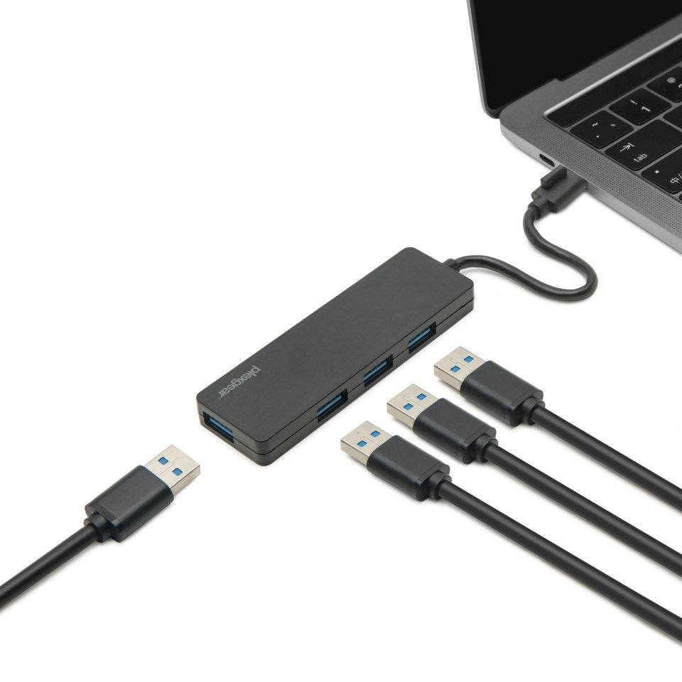 USB-C-hubb med 4 portar - USB-C till 1x USB-C och 3x USB-A - USB 3.0-hubb -  5Gbps