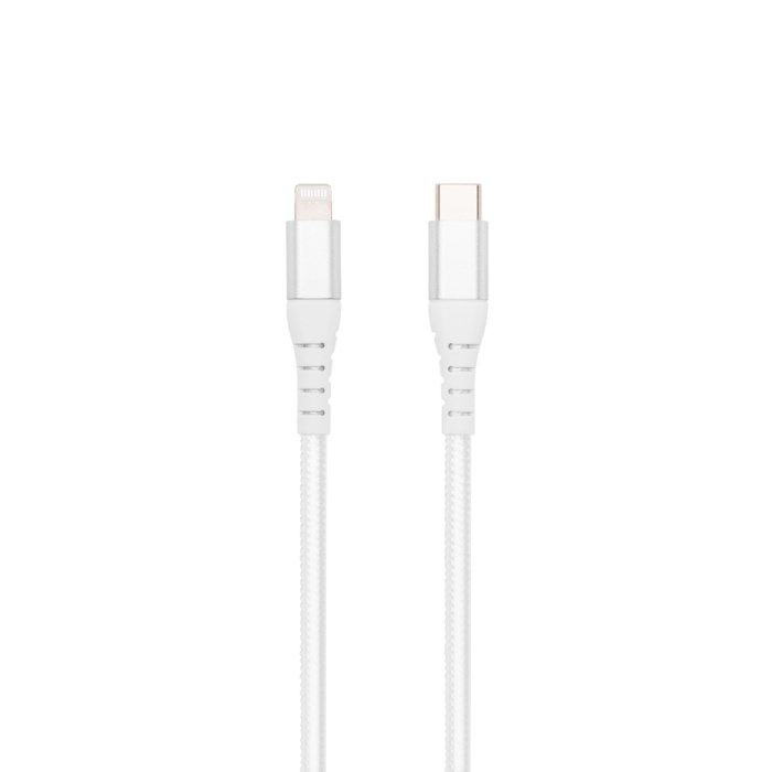 Linocell Premium USB-C till Lightning-kabel Vit 2 m