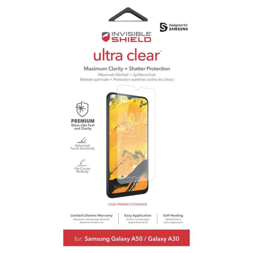 Invisible Shield Ultra Clear Skjermbeskytter for Galaxy A50