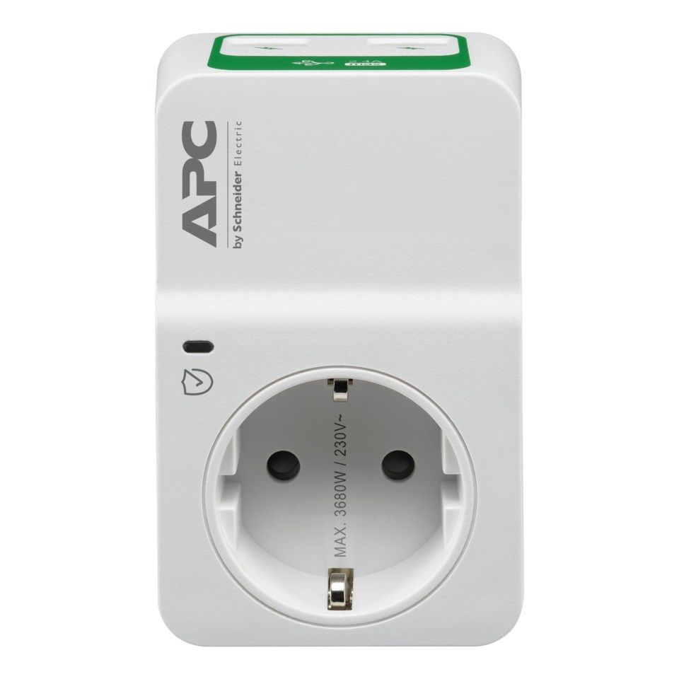 APC Surgearrest Essential Overspenningsvern med USB-uttak – Jordet