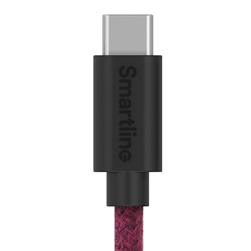 Smartline Fuzzy USB-C-kabel til USB 2 m Lilla