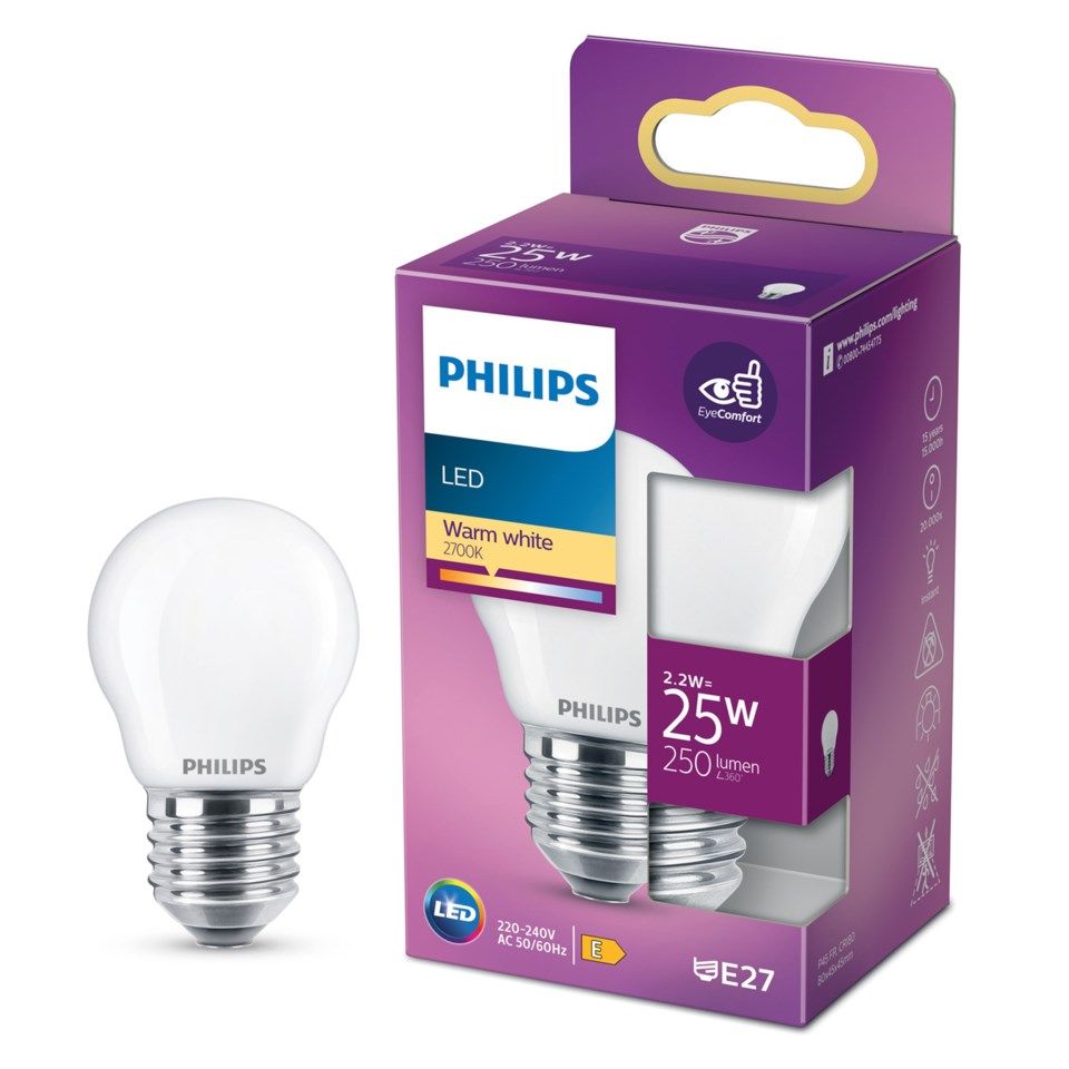 Philips LED-pære E27 250 lm
