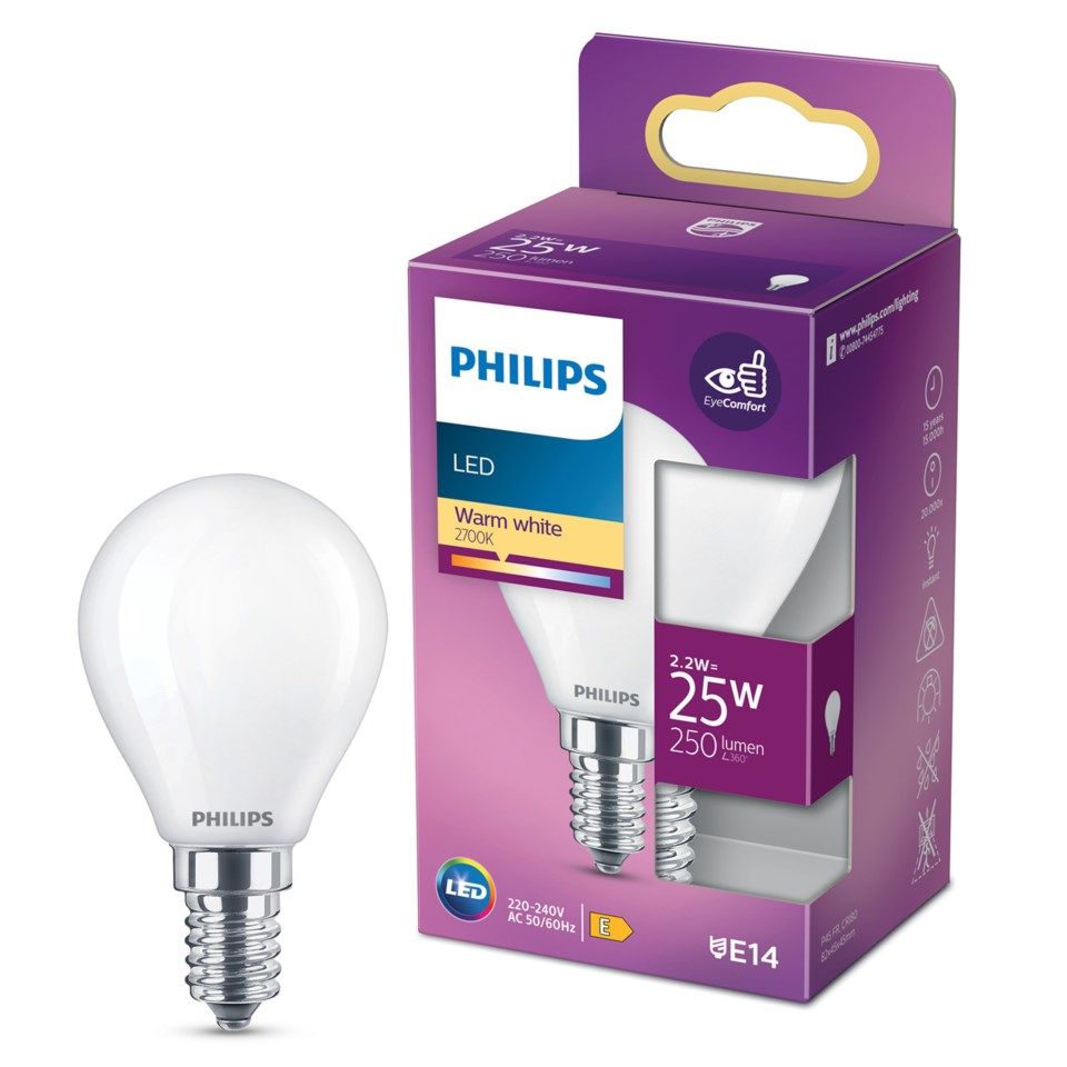 Philips LED-lampa LED E14 250 lm
