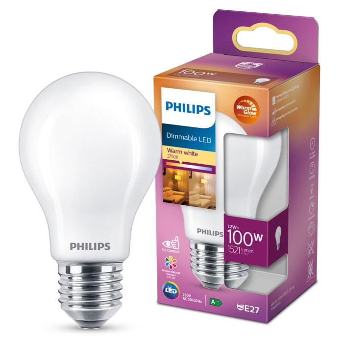 Philips Dimbar LED-lampa E27 1521 lm