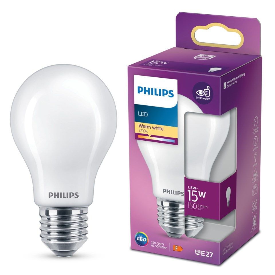 Philips Globlampa LED E27 150 lm