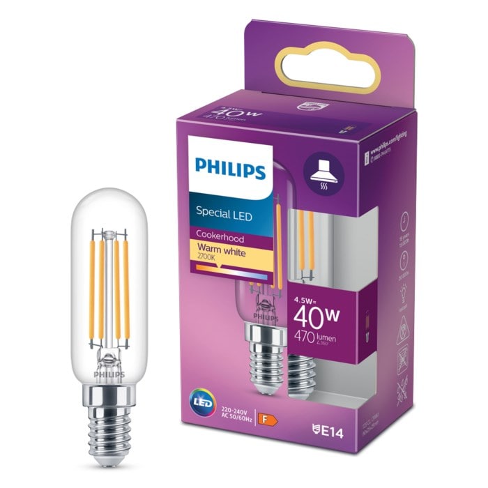 Philips LED-lampa Päron E14 470 lm