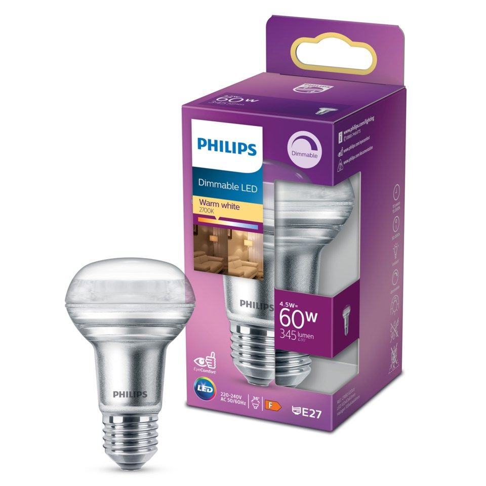 Philips LED-pære Reflektor E27 345 lm