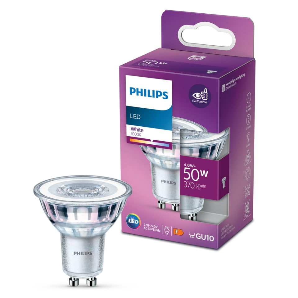 Philips LED-lampa GU10 370 lm