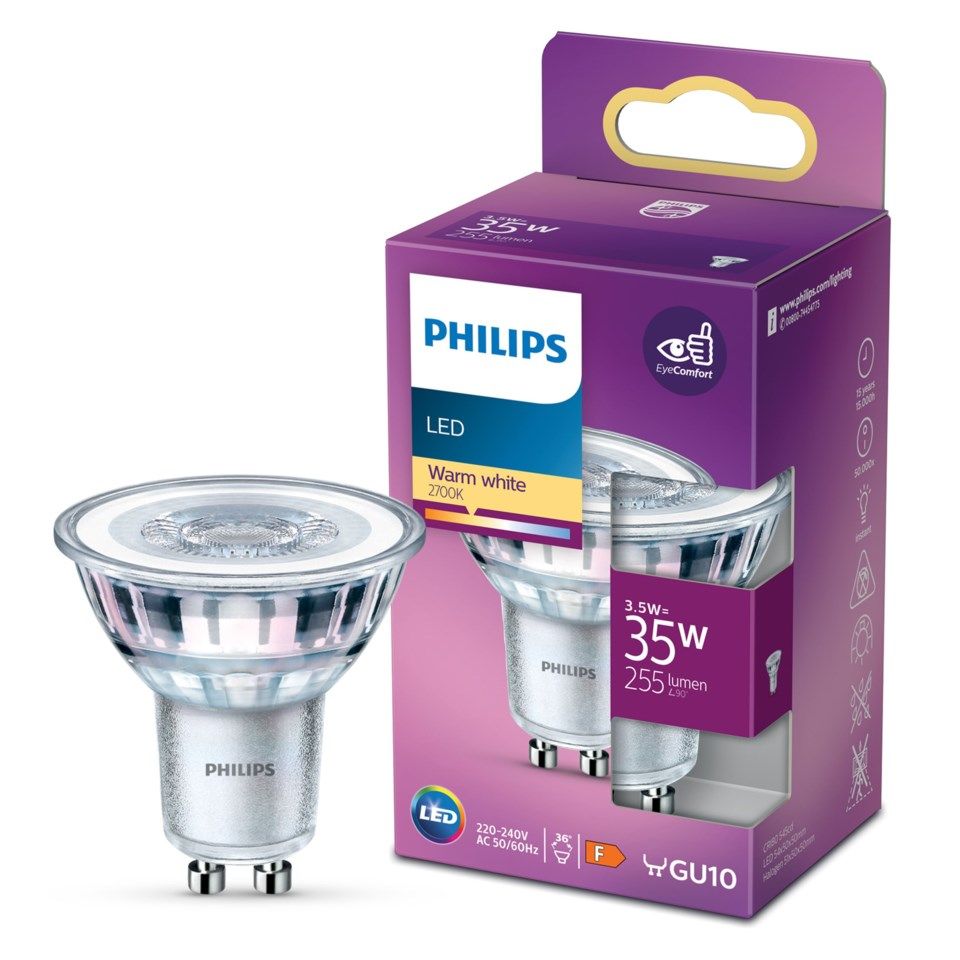 Philips LED-pære GU10 255 lm