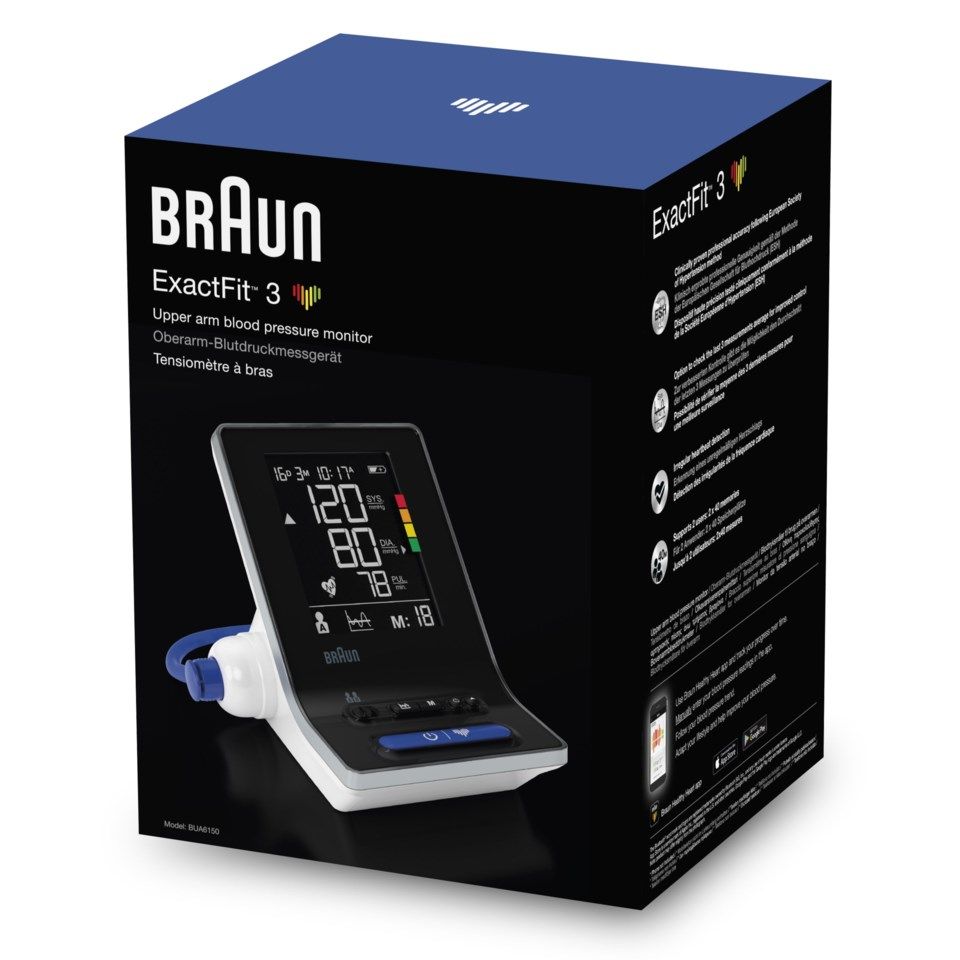 Braun ExactFit 3 Blodtrykksmåler for overarm