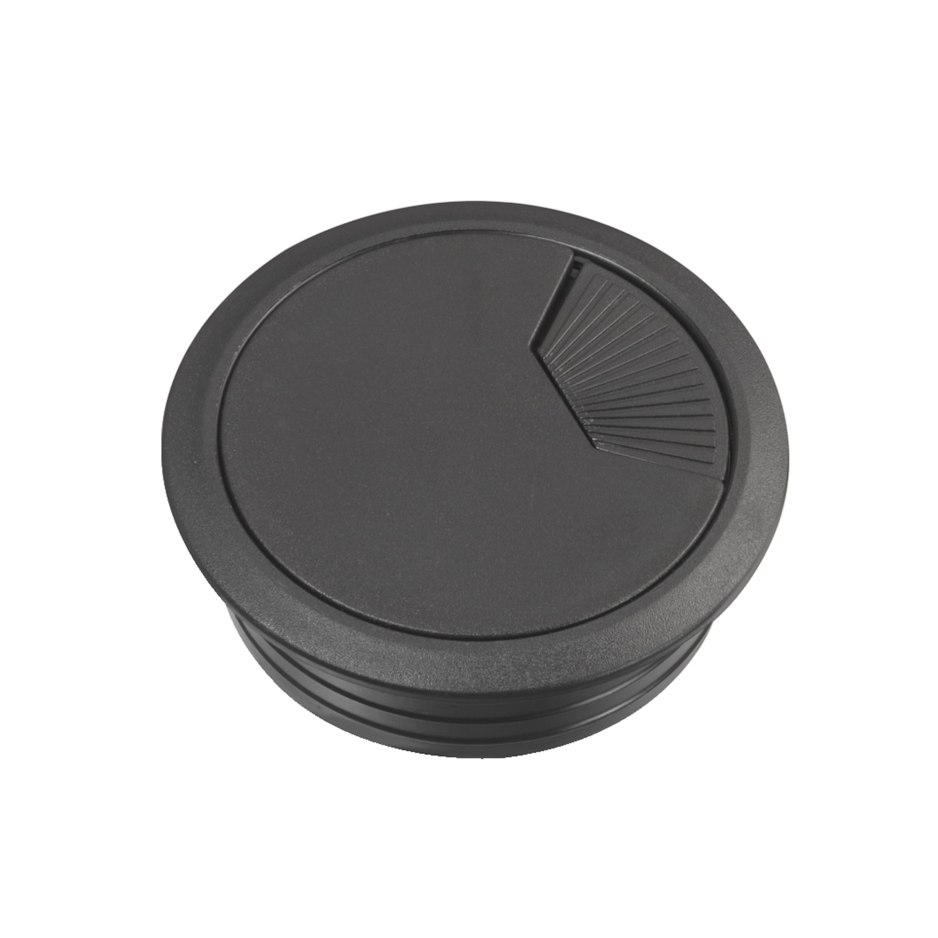 Schneider Electric Kabelgjennomføring for bord 60 mm - Svart 2-pk