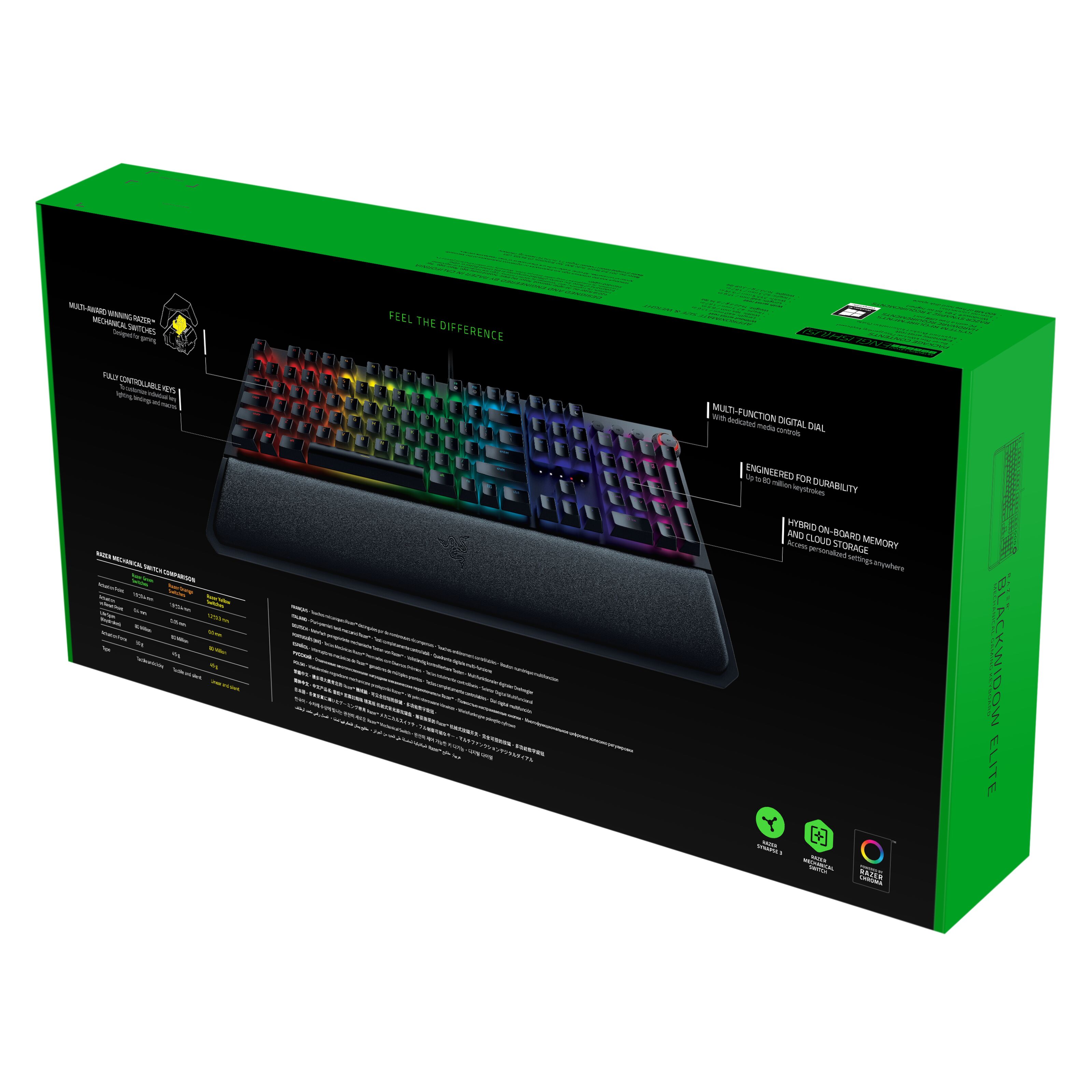 Razer Blackwidow Elite (Green) Gamingtangentbord Tangentbord med sladd