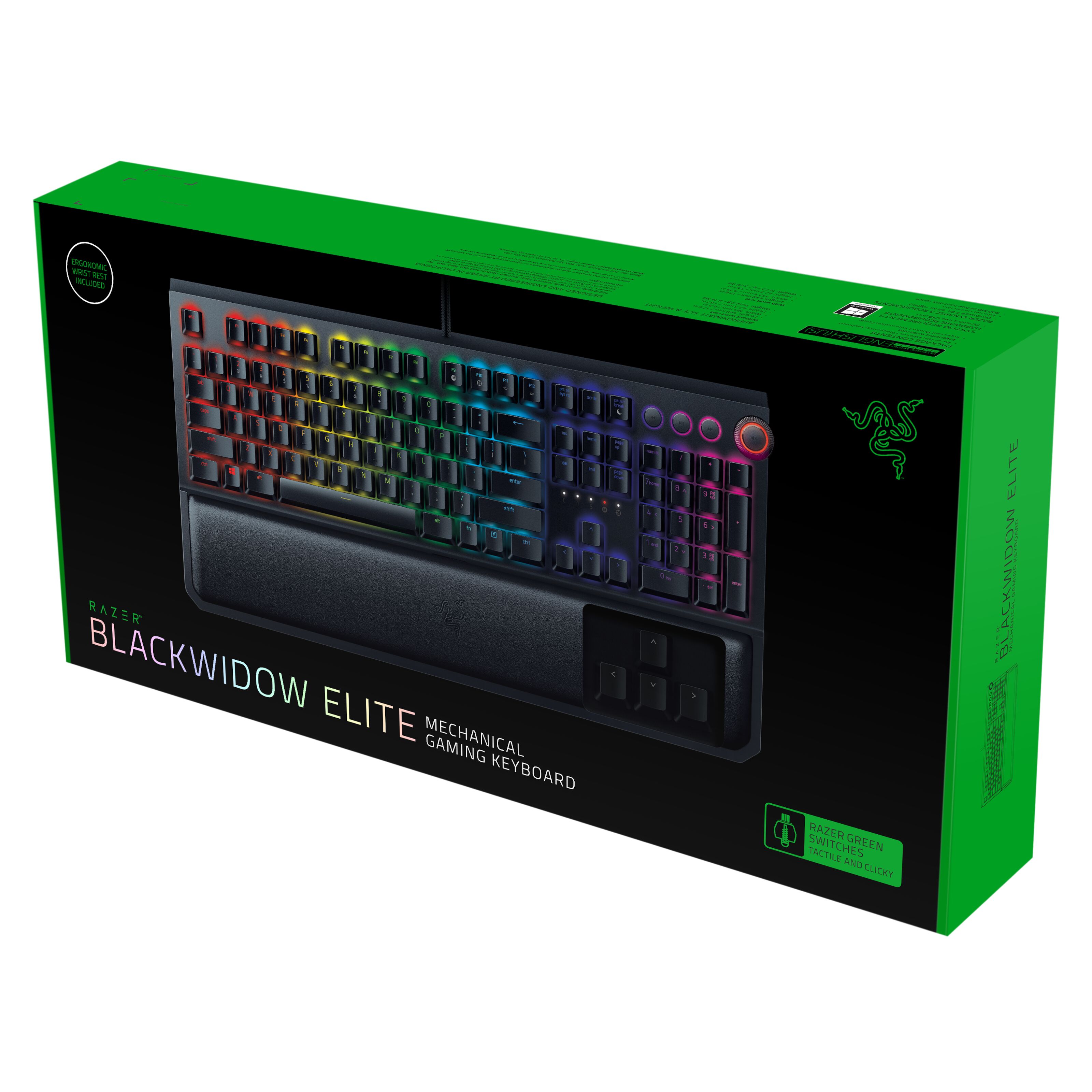 Razer Blackwidow Elite (Green) Gamingtangentbord Tangentbord med sladd