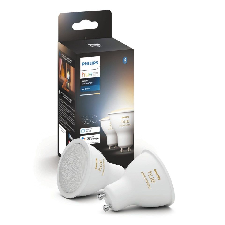 Philips Hue Ambiance Smart LED-lampa GU10 350 lm 2-pack