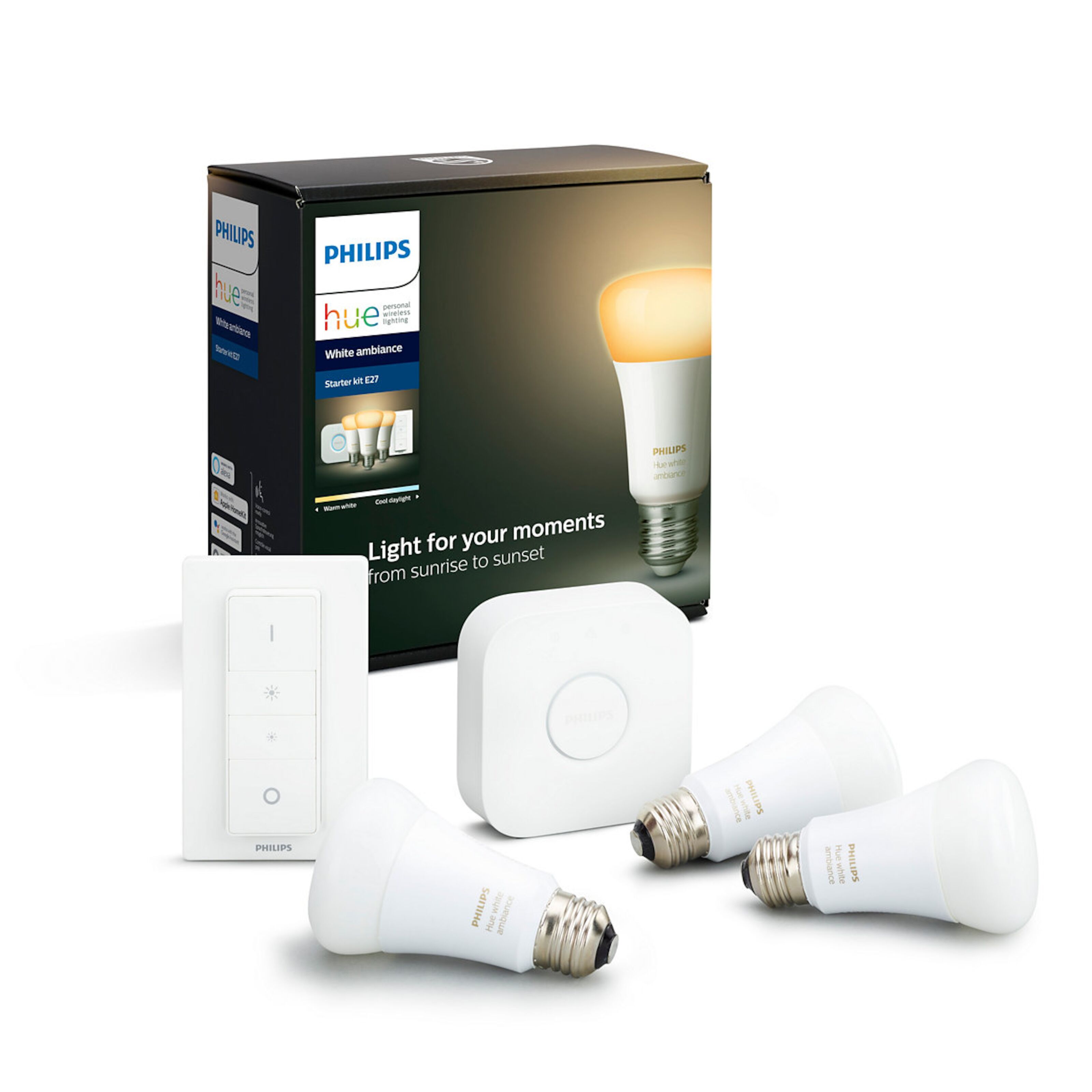 Philips Hue Ambiance Startpaket Smarta LED-lampor 3-pack