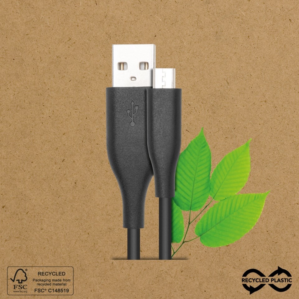 Linocell Micro-USB-kabel av gjenvunnet plast