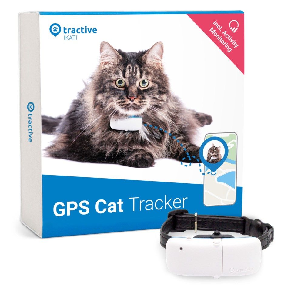 Tractive GPS-sporingsenhet med halsbånd for katt
