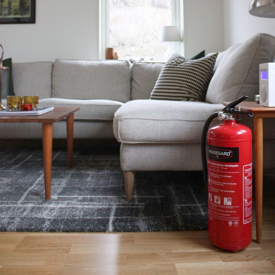 Housegard Brannslukker med pulver 6 kg - Rød