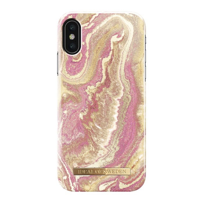 IDEAL OF SWEDEN Golden Blush Marble Mobilskal för iPhone X/Xs