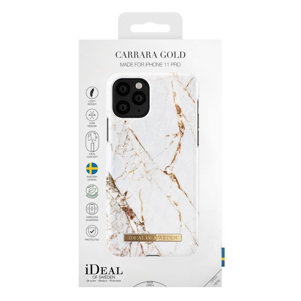 IDEAL OF SWEDEN Carrara Gold Mobilskal för iPhone X/Xs/11 Pro
