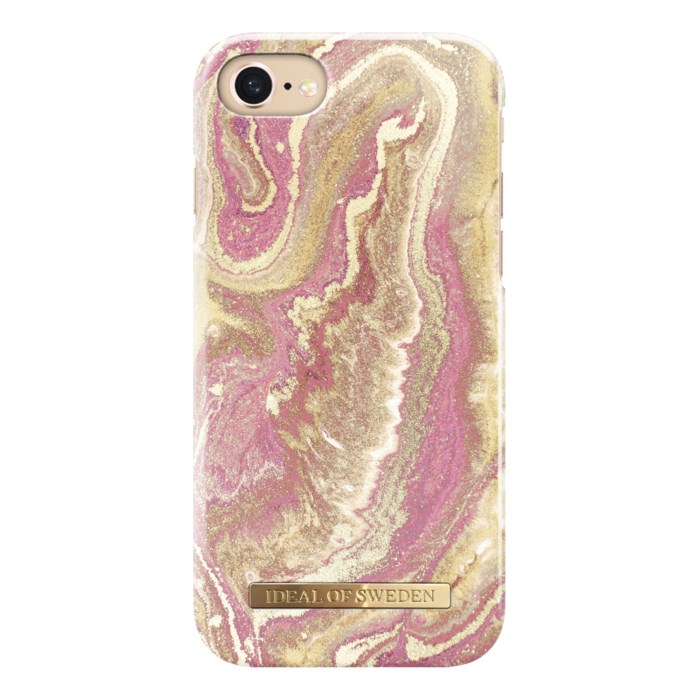 IDEAL OF SWEDEN Golden Blush Marble Mobilskal för iPhone 6/7/8/SE