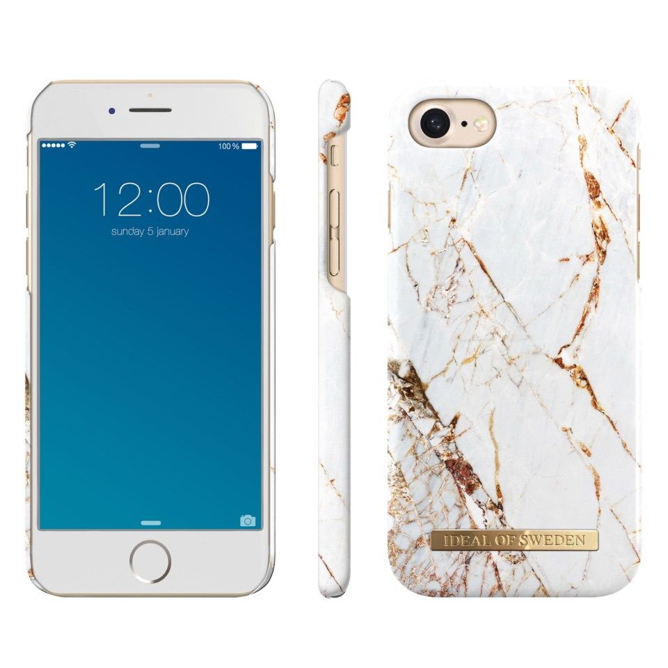 IDEAL OF SWEDEN Carrara Gold Mobilskal för iPhone 6/7/8/SE - iPhone SE  (2020)-skal