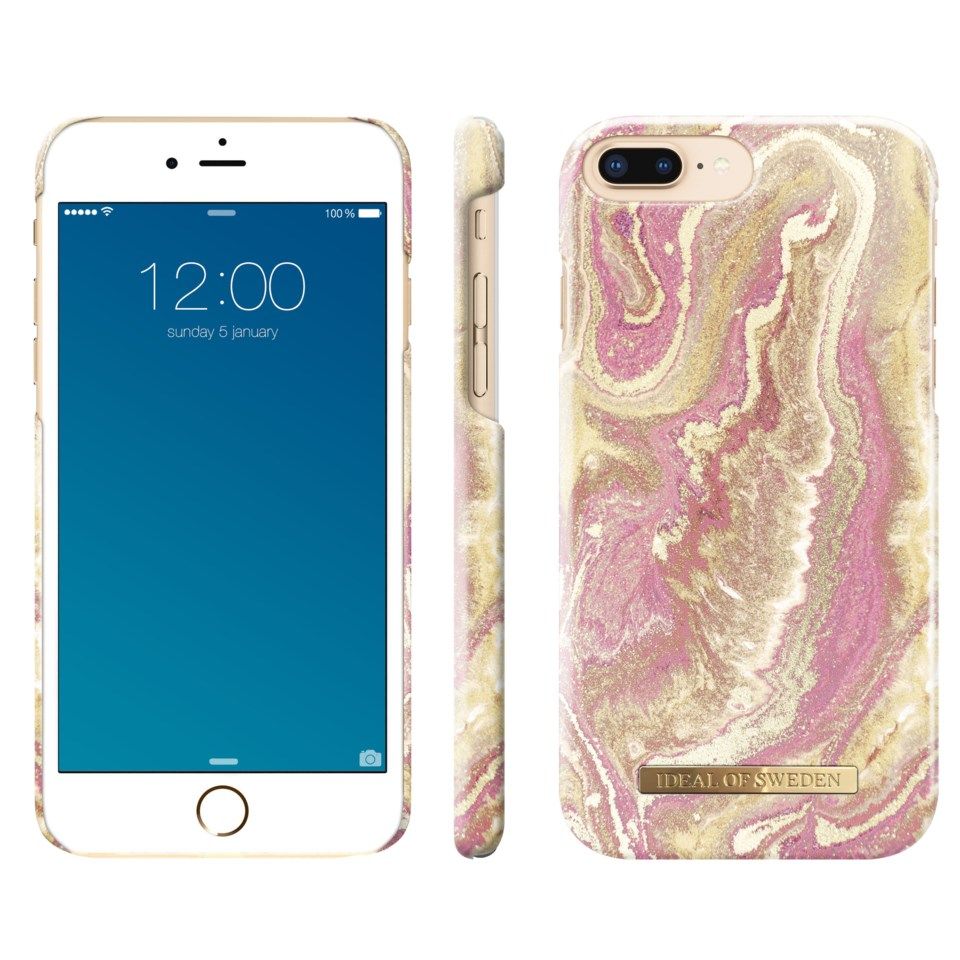 IDEAL OF SWEDEN Golden Blush Marble Mobilskal för iPhone 6, 7 och 8 Plus-serien