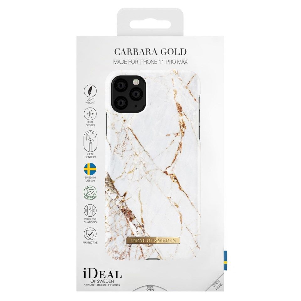 IDEAL OF SWEDEN Carrara Gold Mobilskal för iPhone Xs Max och 11 Pro Max