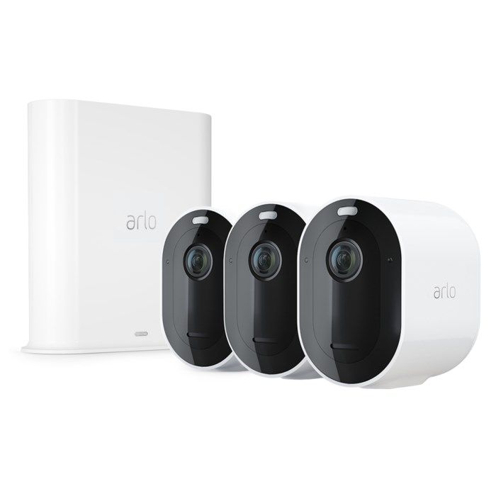 Arlo Pro 3 Övervakningssystem vit med tre kameror