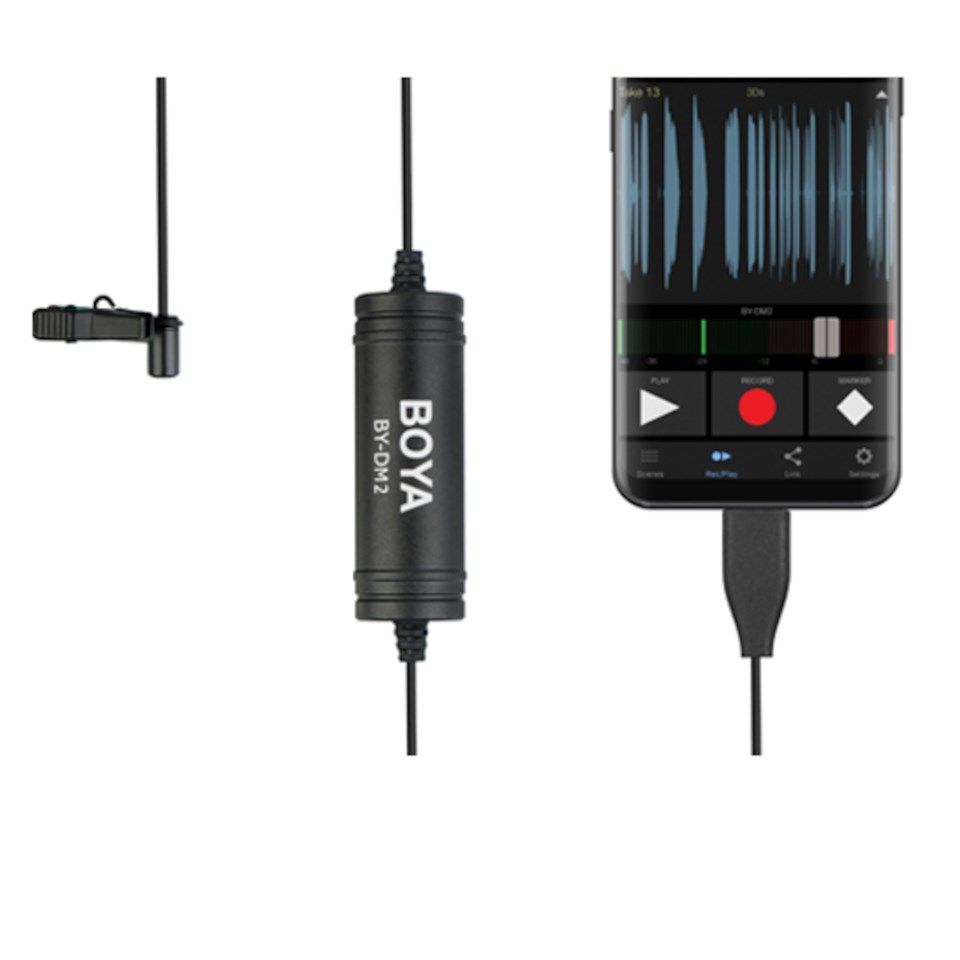 Boya BY-DM2 Myggmikrofon for mobiler med USB-C