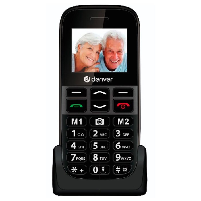 Denver Mobiltelefon med tydliga knappar