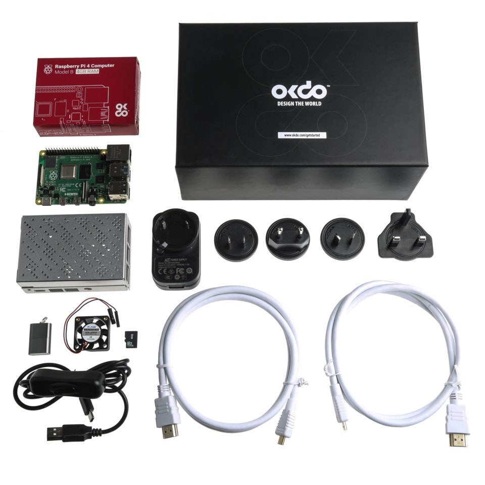 OKdo Raspberry Pi 4 Kit 4 GB - Raspberry Pi | Kjell & Company